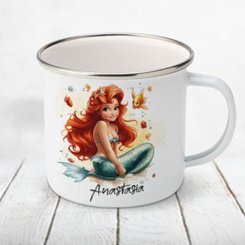 Cană metalică personalizată copii cu sirena