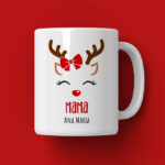 Cană De Crăciun Personalizată Ren Cu Nume pentru EA