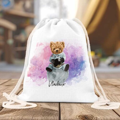 Rucsac Personalizate Copii Baby Bear Astronatu