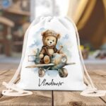Rucsac Personalizat Copii Ursulețul aviator