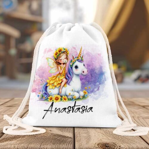 Rucsac Personalizate Copii Unicorn cu zână