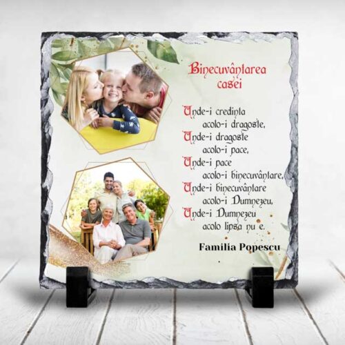 Ardezie personalizată Binecuvântarea casei