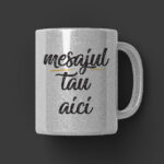 Cană Personalizată Glitter Argintiu