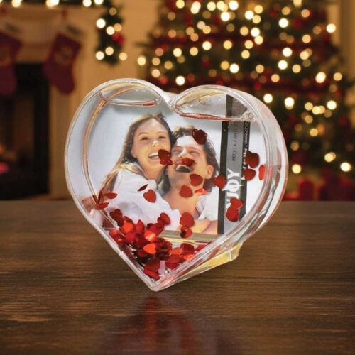 Glob Foto Inimă Personalizat cu Inimioare