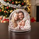 Glob Foto Personalizat cu LED și Inimioare
