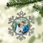 Ornament metalic de Craciun personalizat cu poză