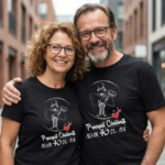 Set Tricouri Cuplu Personalizate – Proaspat Casatoriti acum 40 ani