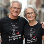 Set Tricouri Cuplu Personalizate – Proaspat Casatoriti acum 45 ani