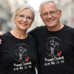 Set Tricouri Cuplu Personalizate – Proaspat Casatoriti acum 46 ani
