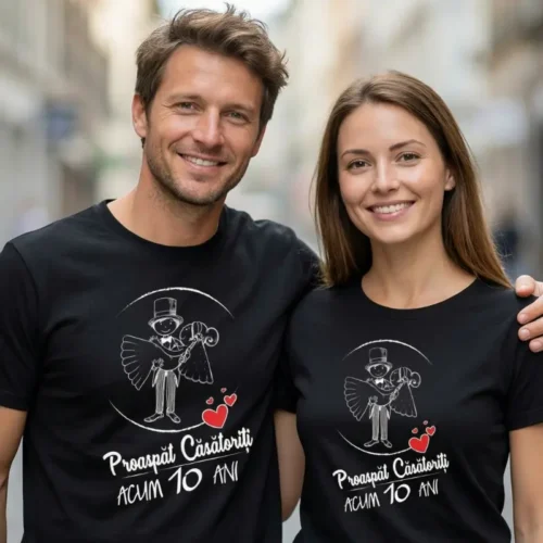Tricou Proaspăt Căsătoriți Acum 10 ani
