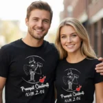 Set Tricouri Cuplu Personalizate – Proaspat Casatoriti acum 2 ani
