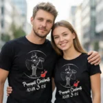 Set Tricouri Cuplu Personalizate – Proaspat Casatoriti acum 3 ani