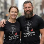 Set Tricouri Cuplu Personalizate – Proaspat Casatoriti acum 35 ani