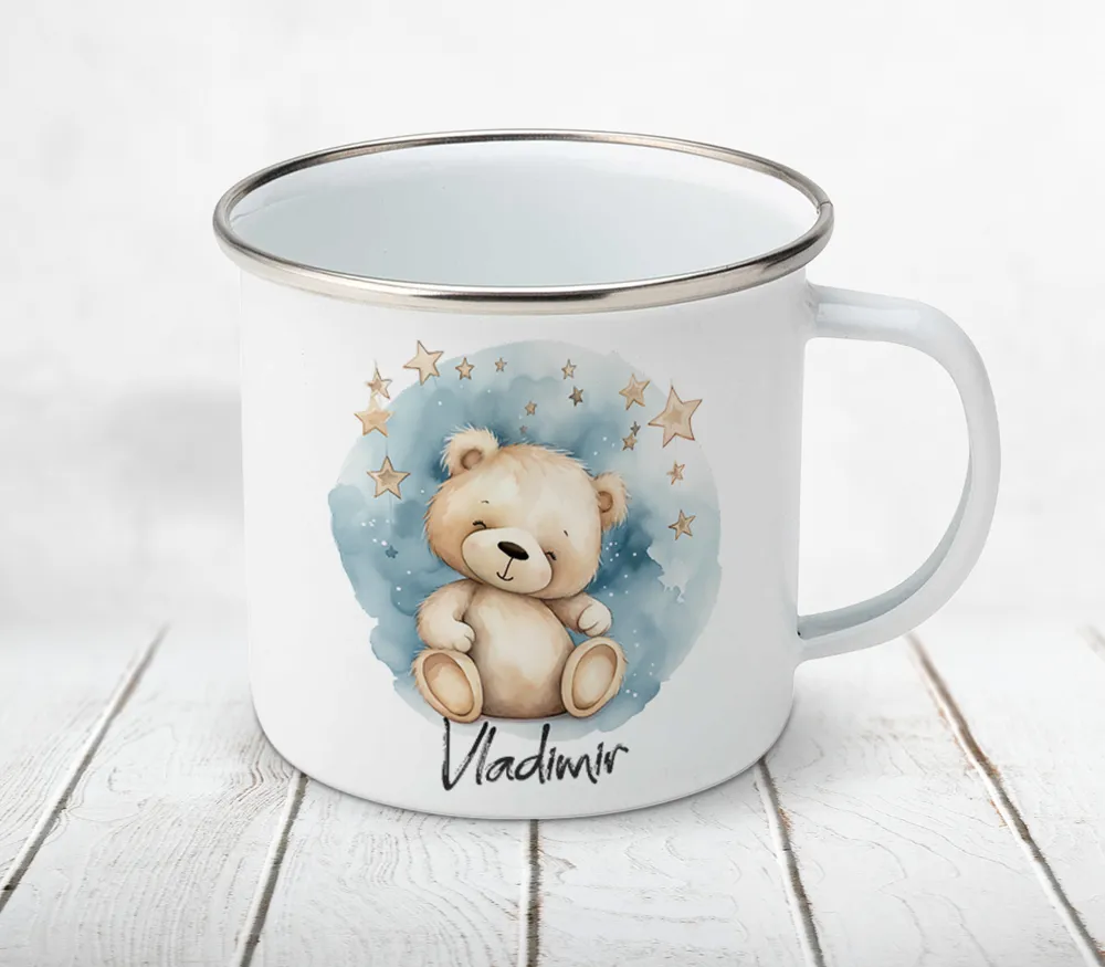 Cană metalică personalizată copii Ursuleț M 3024