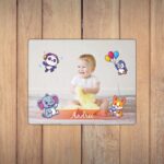 Puzzle Personalizat pentru copii - 30 de piese 19x24 cm o poza cu ilustratii si text PZ020