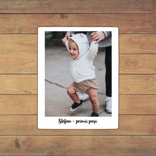Puzzle Personalizat pentru copii - 30 de piese 19x24 cm o poza cu text PZ026