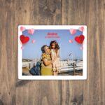 Puzzle Personalizat pentru copii - 30 de piese 19x24 cm o poza cu inimioare si text PZ028