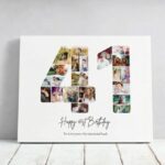 Tablou Personalizat Cadou Colaj Aniversare 41 de ani
