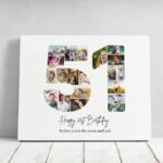 Tablou Personalizat Cadou Colaj Aniversare 51 de ani