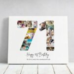 Tablou Personalizat Cadou Colaj Aniversare 71 de ani