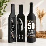 Set cadou accesorii pentru vin Vechi de 50 de ani și încă pe piese originale
