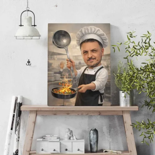 Tablou-Canvas-Caricatură-Bucătar