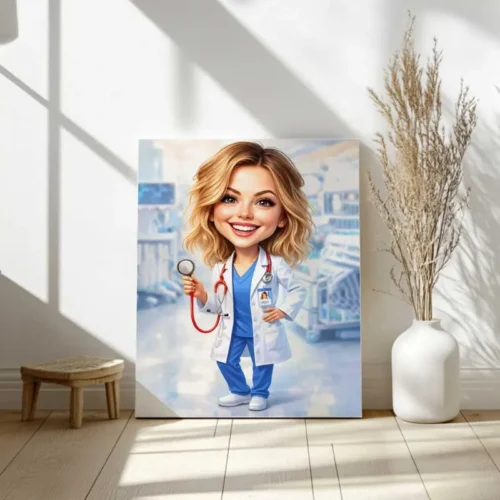 Tablou Canvas Caricatură Medic