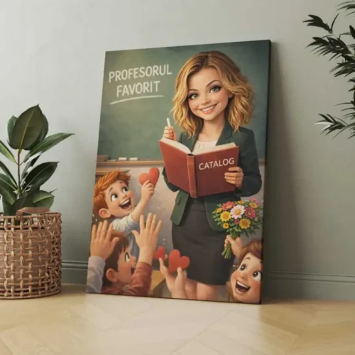 Tablou Canvas Caricatură Profesoară