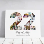 Tablou Personalizat Cadou Colaj Aniversare 22 de ani