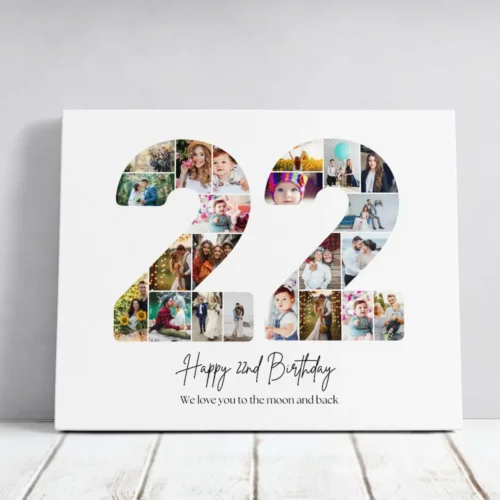 Tablou Personalizat Cadou Colaj Aniversare 22 de ani