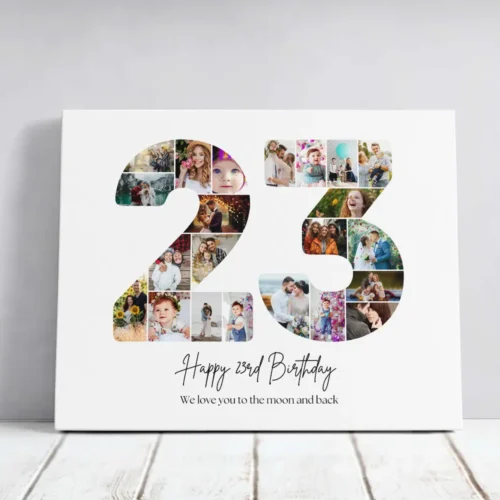 Tablou Personalizat Cadou Colaj Aniversare 23 de ani