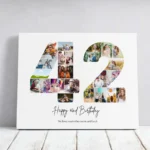 Tablou Personalizat Cadou Colaj Aniversare 42 de ani
