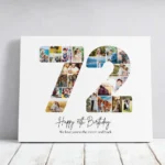 Tablou Personalizat Cadou Colaj Aniversare 72 de ani