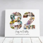 Tablou Personalizat Cadou Colaj Aniversare 82 de ani