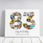 Tablou Personalizat Cadou Colaj Aniversare 83 de ani