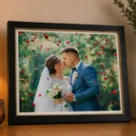 Rama Foto A4 cu cadru dublu auriu si negru - Personalizare inclusă
