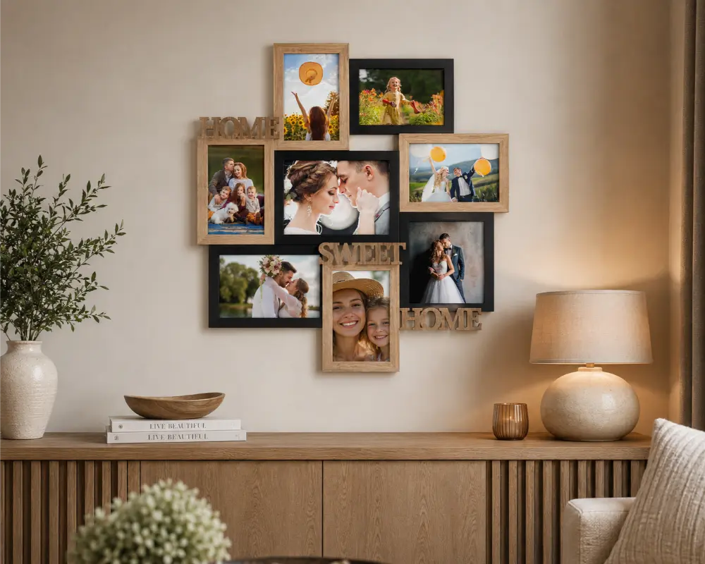 Rama Foto Colaj 8 poze – Home Sweet Home – Personalizare inclusă