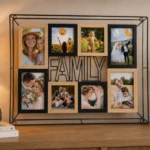 Rama Foto Colaj 8 poze cu Cadru Metalic Family - Personalizare inclusă