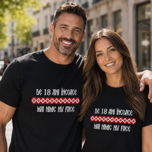 Tricouri Cuplu Personalizate – Aniversare Casatorie De 18 Ani Incoace