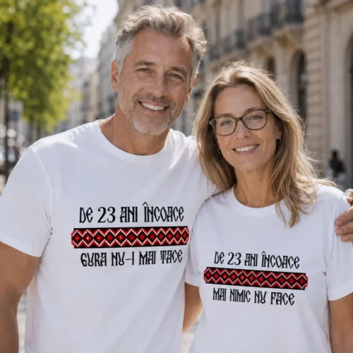 Tricouri Cuplu Personalizate – Aniversare Casatorie De 23 Ani Incoace