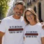 Tricouri Cuplu Personalizate - Aniversare Casatorie De 25 Ani Incoace