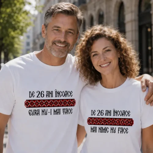 Tricouri Cuplu Personalizate – Aniversare Casatorie De 26 Ani Incoace
