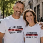 Tricouri Cuplu Personalizate - Aniversare Casatorie De 28 Ani Incoace