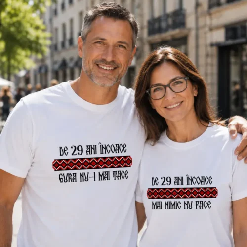 Tricouri Cuplu Personalizate – Aniversare Casatorie De 29 Ani Incoace
