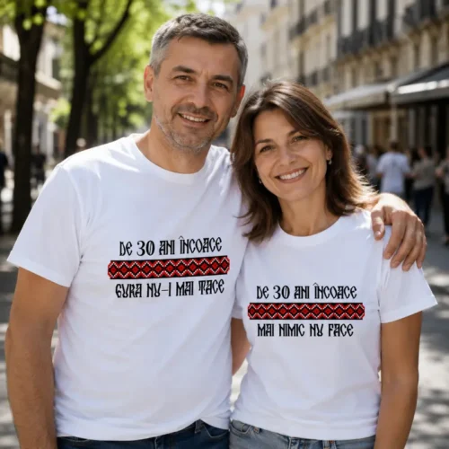 Tricouri Cuplu Personalizate – Aniversare Casatorie De 30 Ani Incoace