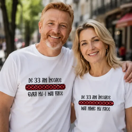 Tricouri Cuplu Personalizate – Aniversare Casatorie De 33 Ani Incoace