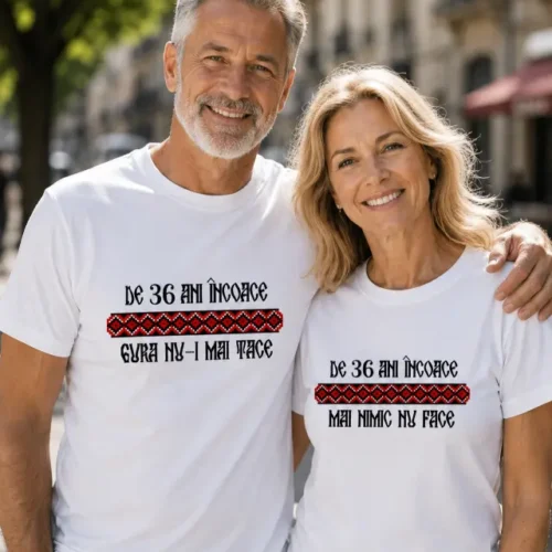 Tricouri Cuplu Personalizate – Aniversare Casatorie De 36 Ani Incoace