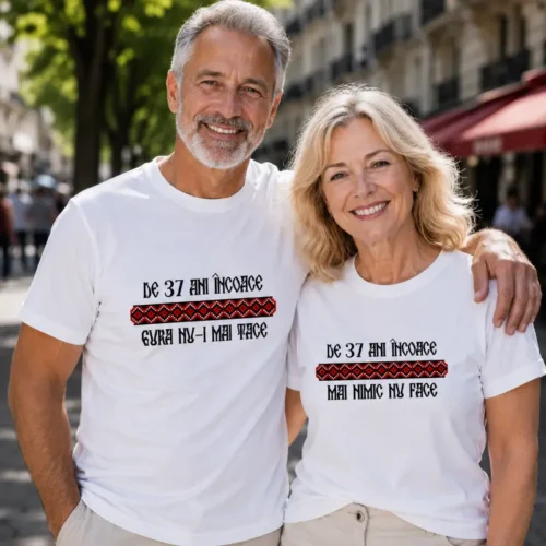 Tricouri Cuplu Personalizate – Aniversare Casatorie De 37 Ani Incoace