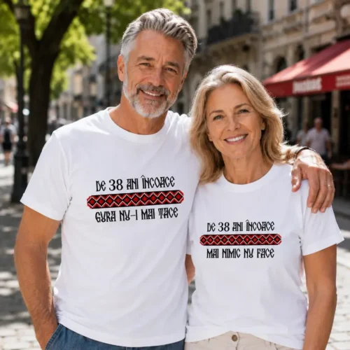 Tricouri Cuplu Personalizate – Aniversare Casatorie De 38 Ani Incoace