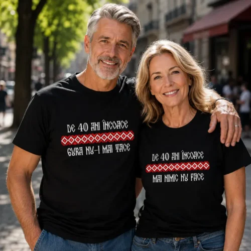 Tricouri Cuplu Personalizate – Aniversare Casatorie De 40 Ani Incoace